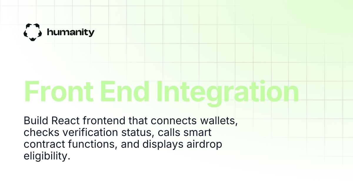 Front End Integration | Humanity Docs