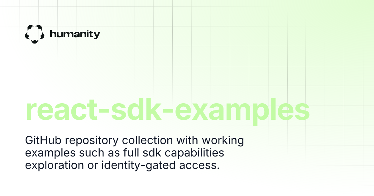 react-sdk-examples | Humanity Docs
