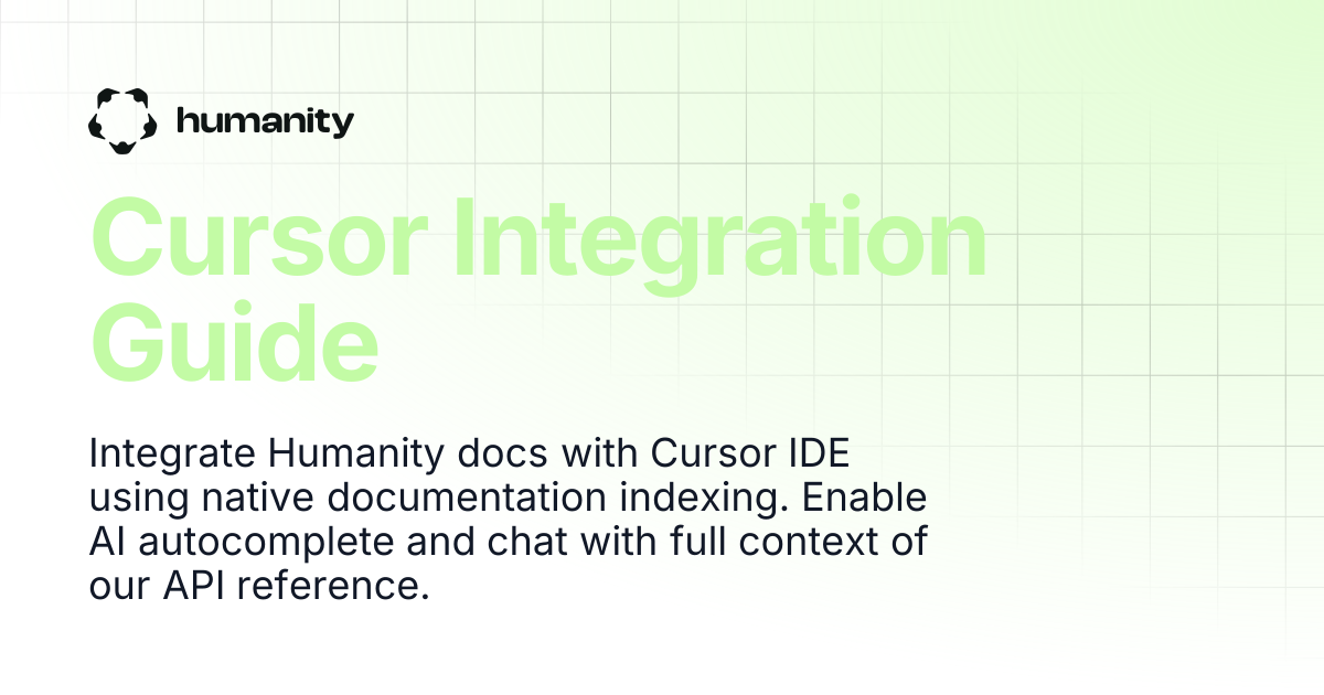 Cursor Integration Guide | Humanity Docs