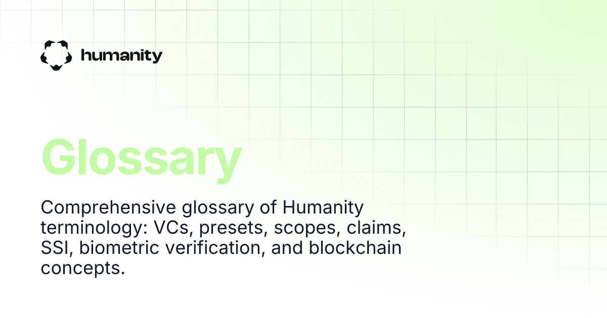 Glossary | Humanity Docs