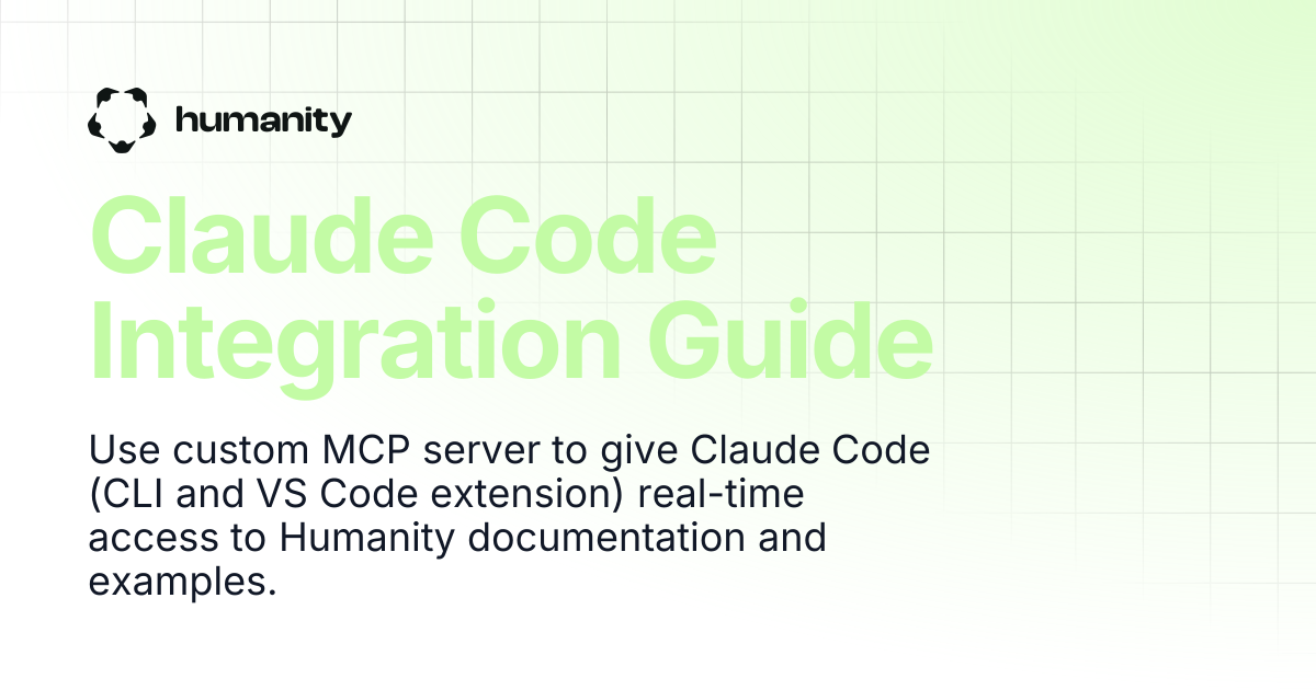 Claude Code Integration Guide | Humanity Docs