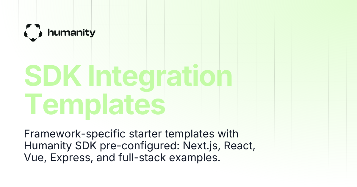 SDK Integration Templates | Humanity Docs